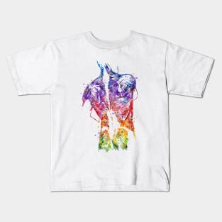 Human Back Muscles Colorful Watercolor Kids T-Shirt